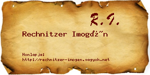 Rechnitzer Imogén névjegykártya